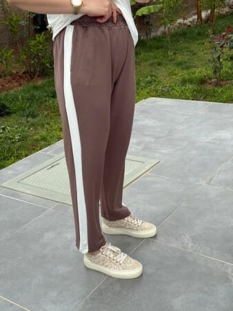 Kadın Modal Dokulu Kumaş Yanı şeritli Takım - 5