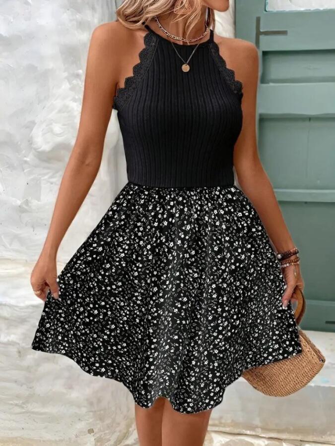 Kadın Omuzlardan Açık Reglan Kol Detaylı üst Fırfırlı Kaşkorse Alt Süprem Elbise - 5