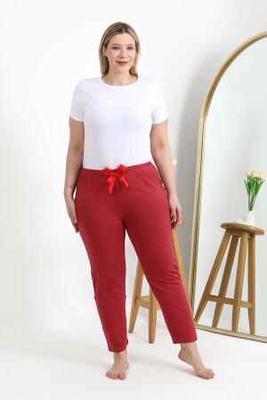 Angelino Kadın Pamuklu Büyük Beden Alt Pijama 27559 Mercan - 1