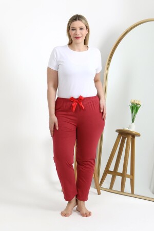 Angelino Kadın Pamuklu Büyük Beden Alt Pijama 27559 Mercan - 2