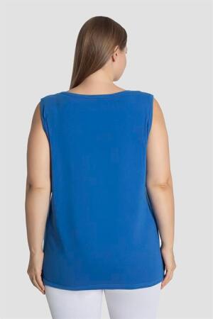 Kadın Pamuklu Büyük Beden Kalın Askılı Atlet Renkli 5'li Paket - 8