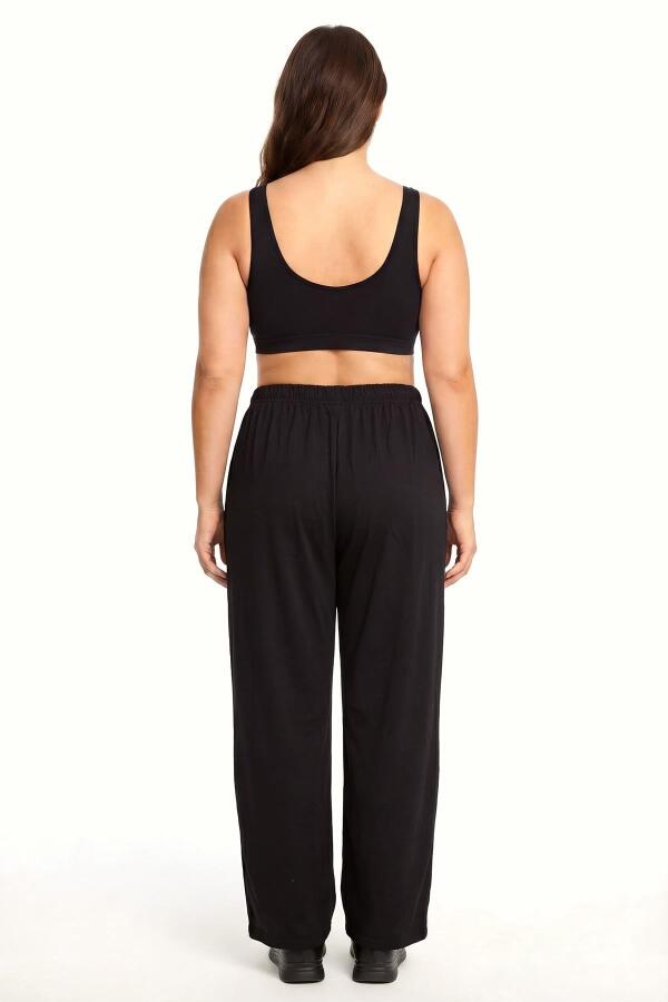 Kadın Siyah Büyük Beden Pijama Altı - 3