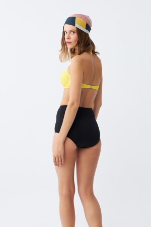 Akbeniz Kadın Straplez Sarı Yüksek Bel Bikini Takımı - 5