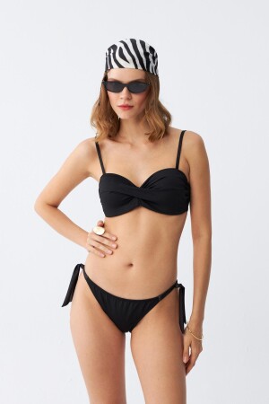Akbeniz Kadın Straplez Siyah Bikini Takımı - 1