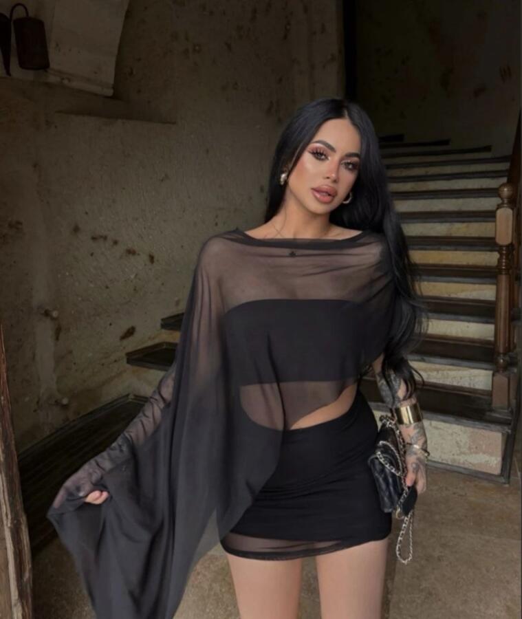 Kadın Transparan Detay Büstiyer Ve Etek Takım - 4