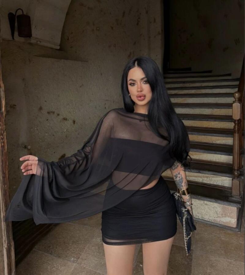 Kadın Transparan Detay Büstiyer Ve Etek Takım - 5