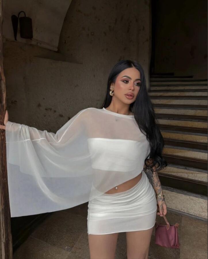 Kadın Transparan Detay Büstiyer Ve Etek Takım - 2