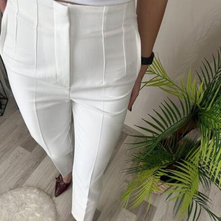 Kadın üste Oturan Paçası Bilek üzerinde Biten Atlas Kumaş Pantolon 36 (S) - 50 (5XL) - 4