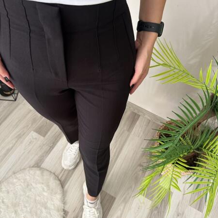 Kadın üste Oturan Paçası Bilek üzerinde Biten Krep Kumaş Kumaş Pantolon 36 (S) - 50 (5XL) - 8