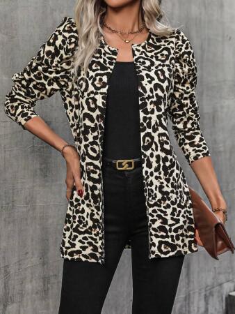 Kadın Uzun Kollu Alın Omuz önü Açık şardonlu Dalgıç Ceket - 6