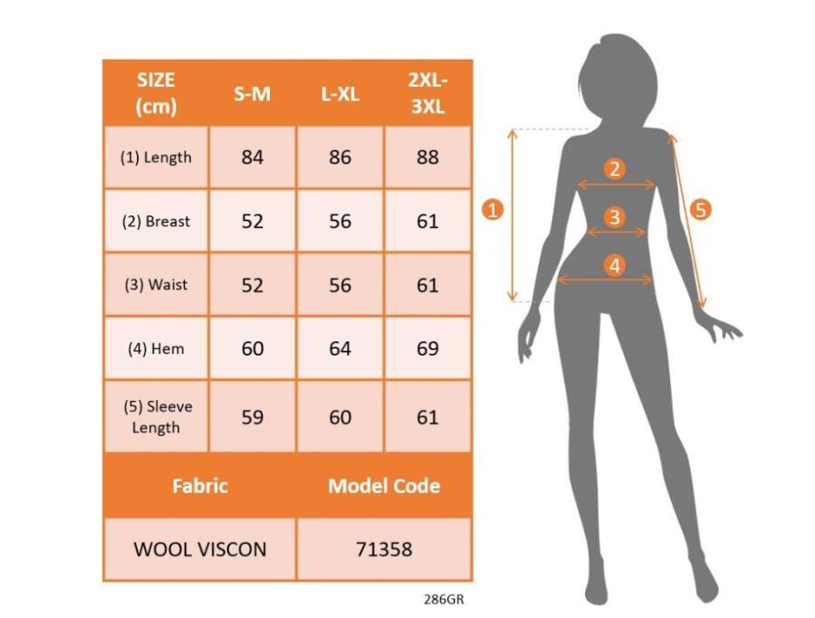 Kadın Uzun Kollu Balıkçı Yaka Asimetrik Kesim Detaylı Yün Viskon Bluz - 4