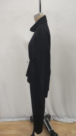 Kadın Uzun Kollu Balıkçı Yaka Belden Lastikli Modal Bluz Ve Pantolon Ikili Takım - 6