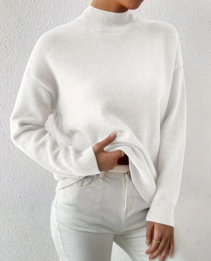 Kadın Uzun Kollu Balıkçı Yaka Triko Bluz - 3