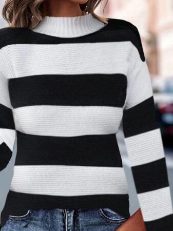 Kadın Uzun Kollu Balıkçı Yaka Triko Bluz - ANGELINO BuyukBedeniz (1)