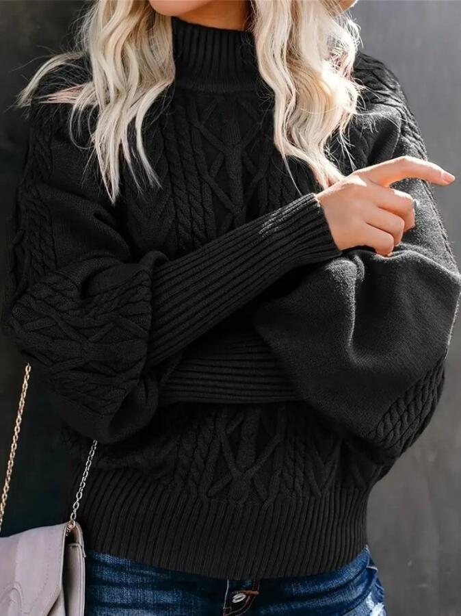 Kadın Uzun Kollu Balıkçı Yaka Triko Kazak - 2