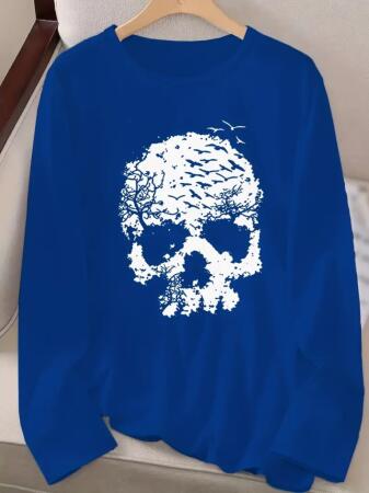 Kadın Uzun Kollu Bisiklet Yaka Ayçiçeği Desenli Viskon Bluz - 2