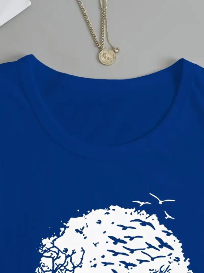 Kadın Uzun Kollu Bisiklet Yaka Ayçiçeği Desenli Viskon Bluz - 3