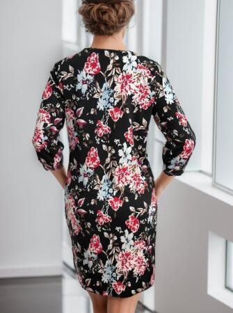 Kadın Uzun Kollu Bisiklet Yaka Dalgıç Mini Boy Elbise - 5