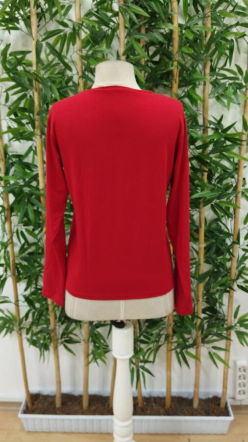 Kadın Uzun Kollu Bisiklet Yaka Gülümseyen Surat Desenli Viskon Bluz - 5