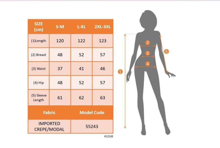 Kadın Uzun Kollu Bisiklet Yaka Ithal Krep Bluz Alt Desenli Modal Midi Elbise - 5
