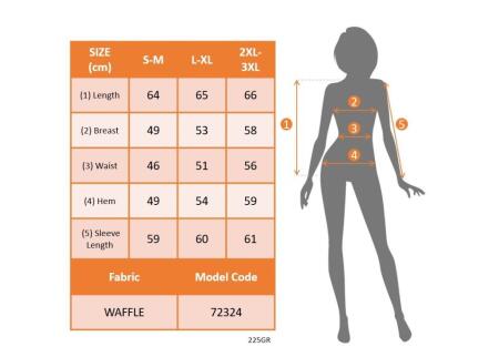 Kadın Uzun Kollu Bisiklet Yaka Kolları çiçekli Waffle Bluz - 13