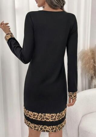 Kadın Uzun Kollu Bisiklet Yaka Mini Ithal Krep Elbise - ANGELINO BuyukBedeniz (1)