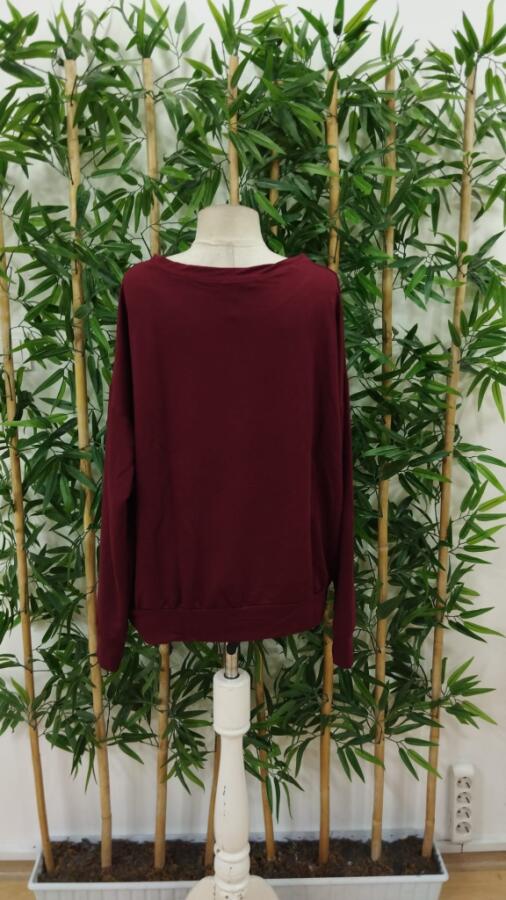 Kadın Uzun Kollu Bisiklet Yaka Viskon Iki Iplik Bluz - 4