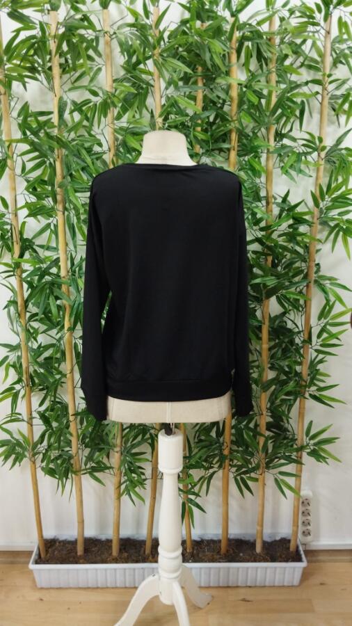 Kadın Uzun Kollu Bisiklet Yaka Viskon Iki Iplik Bluz - 5