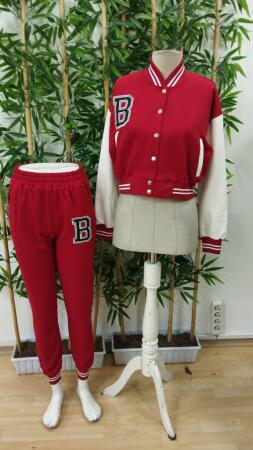 Kadın Uzun Kollu Hakim Yaka önden Düğmeli Ceket Pantolon şardonlu Iki Iplik Ikili Takım - 7