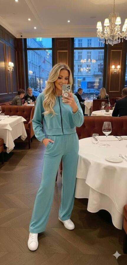 Kadın Uzun Kollu Kapüşonlu Hırka Ve Pantolon Ikili Takim - 2