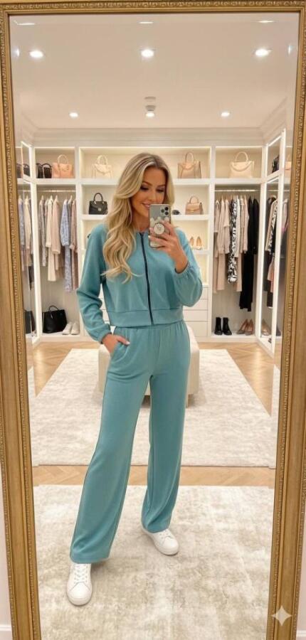 Kadın Uzun Kollu Kapüşonlu Hırka Ve Pantolon Ikili Takim - 3