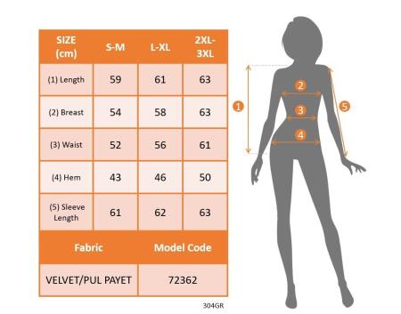Kadın Uzun Kollu önü Açık Fermuarlı Pulpayetli Kadife Ceket - 4