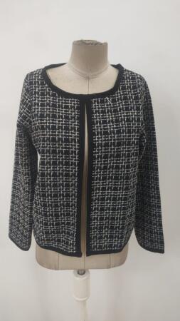 Kadın Uzun Kollu önü Açık şanel Kısa Ceket - 7