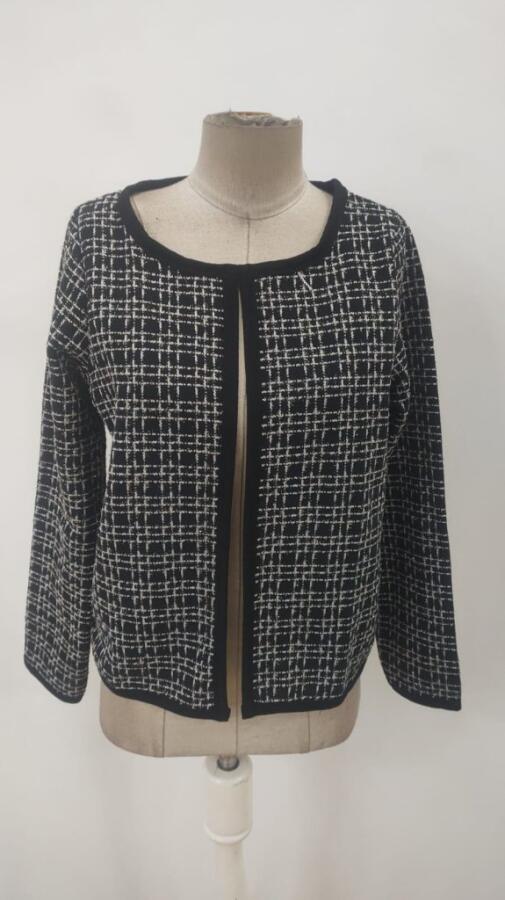 Kadın Uzun Kollu önü Açık şanel Kısa Ceket - 7