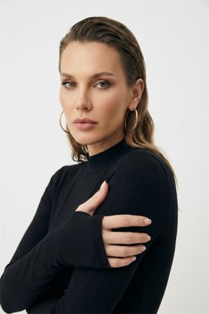 Kadın Uzun Kollu Parmak Detaylı Body 3'lü Paket Siyah - 6