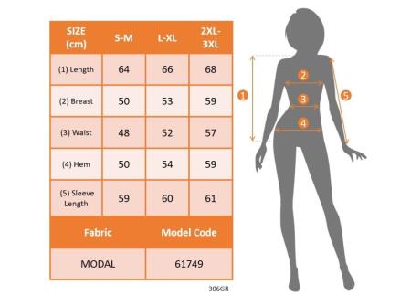 Kadın Uzun Kollu V Yakalı Desenli Modal Bluz - 8