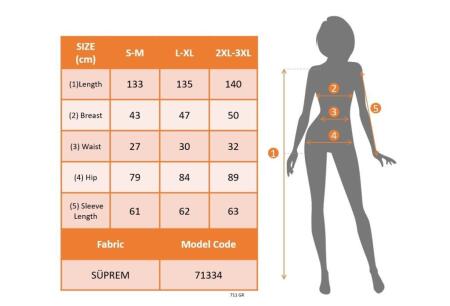 Kadın Uzun Kollu V Yakalı Desenli Süprem Elbise - 6