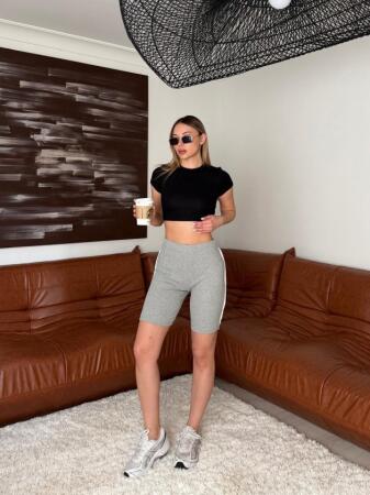 Kadın Yanı şerit Detay Kaşkorse şort - 3