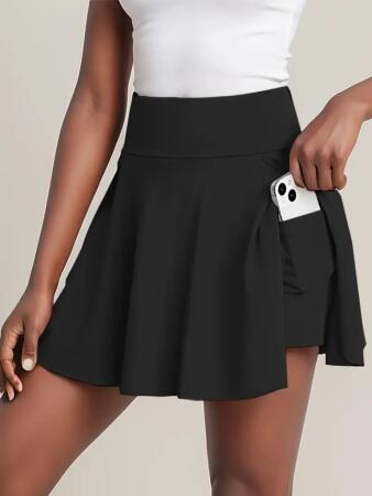 Kadın Yüksek Bel Cepli Sandy Short Etek - ANGELINO BuyukBedeniz