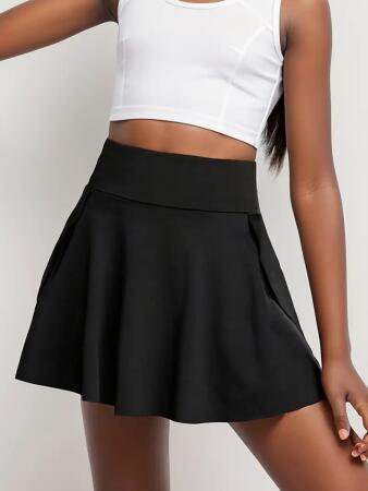 Kadın Yüksek Bel Cepli Sandy Short Etek - ANGELINO BuyukBedeniz (1)