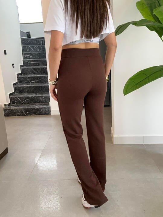Kadın Yüksek Bel Full Likralı Krep Kumaş Pantolon - 12