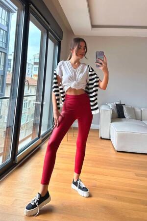 Kadın Yüksek Bel Içi şardonlu Fırsat ürün Toparlayıcı Tayt - 6