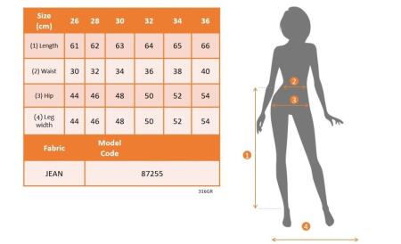 Kadın Yüksek Bel önden Yırtmaçlı Kısa Kot Etek - 5