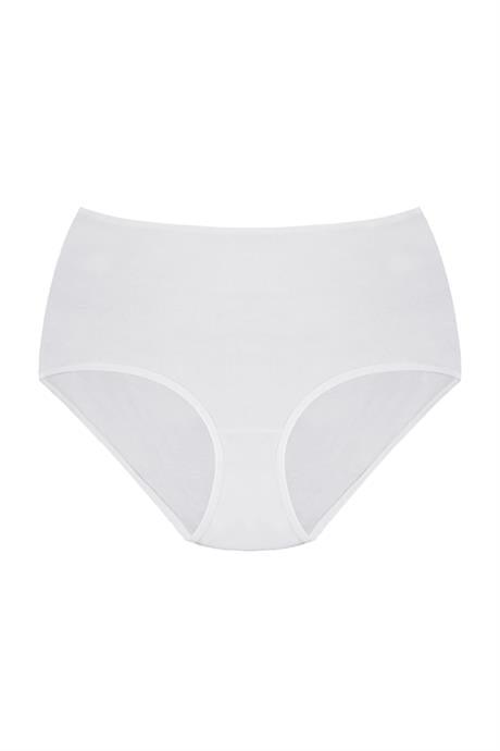 Kadın Yüksek Bel Pamuklu Slip Külot 3'lü Paket Renkli Esnek Kumaş - 3