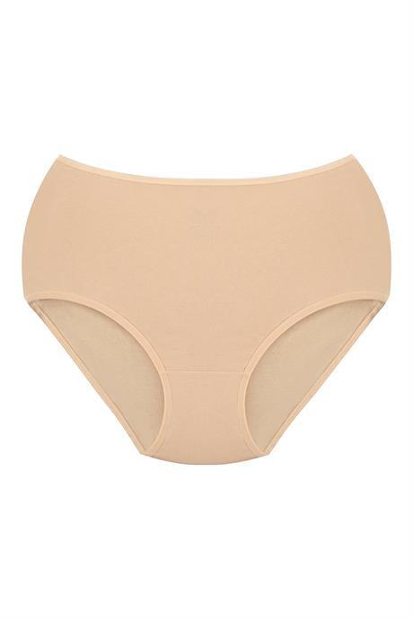 Kadın Yüksek Bel Pamuklu Slip Külot 3'lü Paket Renkli Esnek Kumaş - 4