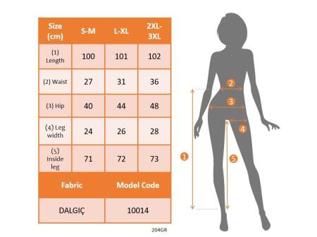 Kadın Yüksek Bel Taşlı Dalgıç Tayt - 5