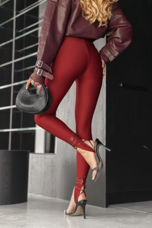 Kadın Yüksek Bel Topuk Altından Geçmeli Dalgıç Tayt - 1