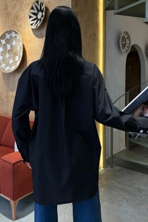 Kalp Nakışlı Ve Düğme Detaylı Oversize Gömlek 3430 - 3