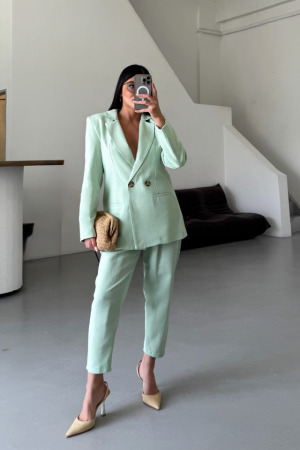 KETEN CEKET - PANTOLON TAKIM - Mint - 1