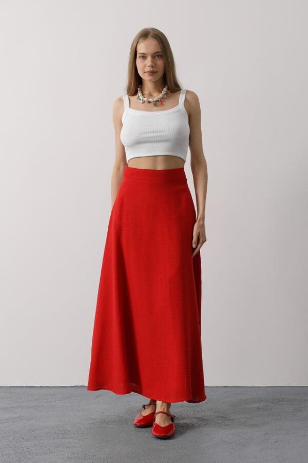 Keten Etek - Kırmızı - 2